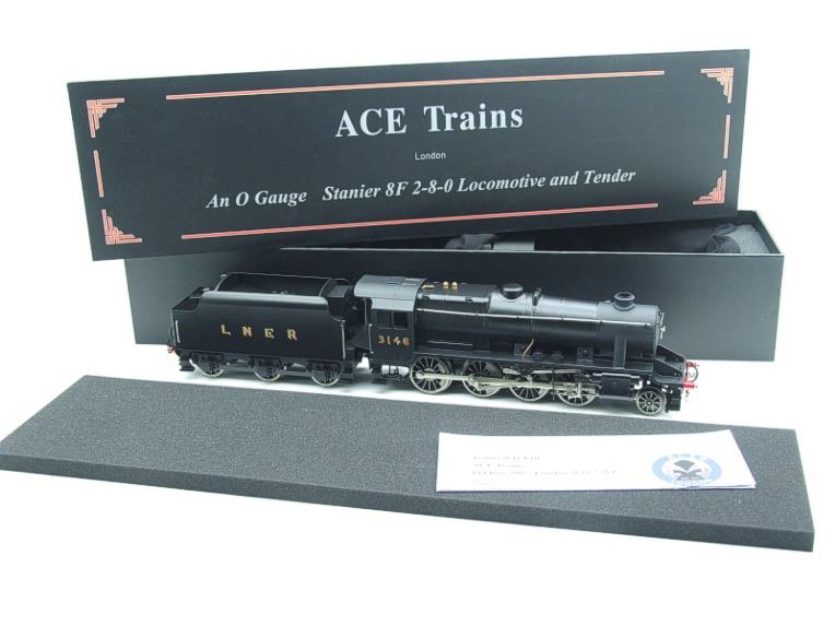 Ace Trains O Gauge E38C, LNER War-time Satin Black, Class 8F, 2-8-0 Locomotive and Tender R/N 3146 image 21