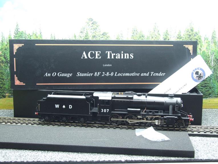 Ace Trains O Gauge E38J, WD Un-Lined Satin Black Class 8F, 2-8-0 Locomotive and Tender R/N 307 image 21