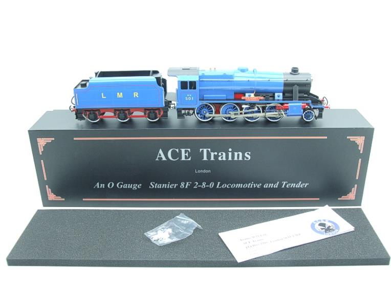 Ace Trains O Gauge E38K, WD Blue Lined Red Class 8F, 2-8-0 Locomotive and Tender R/N 501 image 21