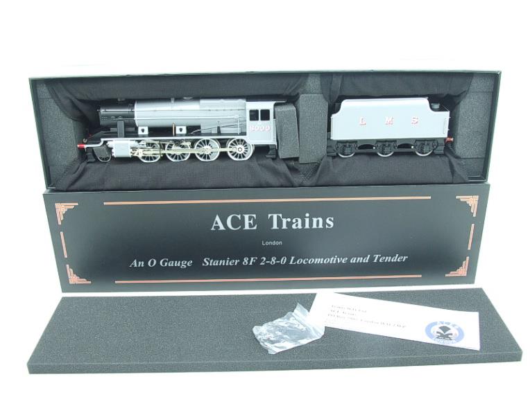 Ace Trains O Gauge E38M, WD War-Time Grey Special Ed Class 8F, 2-8-0 Locomotive and Tender R/N 8000 image 21