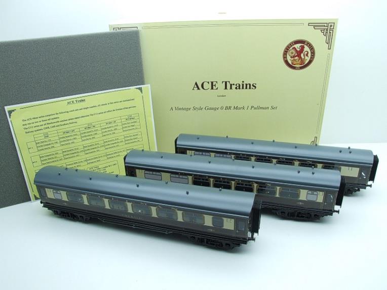 Ace Trains O Gauge C14B BR MK 1 Pullman Coaches x3 Set B Bxd 2/3 Rail Grey Roofs image 17