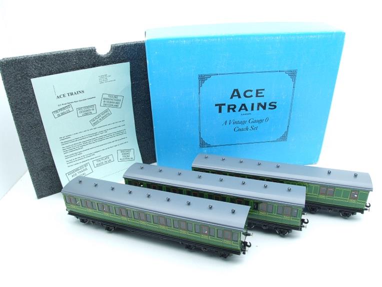 Ace Trains O Gauge "Southern" SR Green C1 Non Corridor Coaches x3 Set Boxed image 17