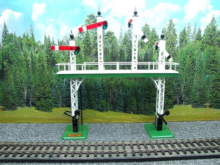 Ace Trains O Gauge ACS/1 Signal Gantry "All Home" Red Fish Tail Signal Arms Edition Electric image 11