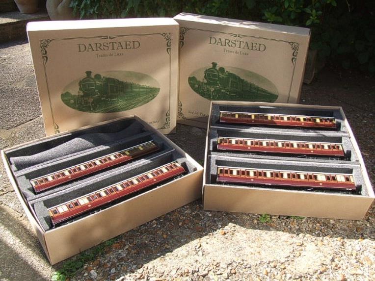 Darstaed O Gauge "GWR" x5 Suburban Non Corridor Coaches Set 2/3 Rail Clerestory Roofs Boxed image 16