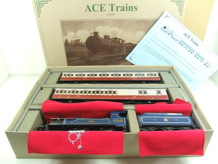 Ace Trains O Gauge E3S CR Blue Caledonian 4-4-0 Loco & Coach Set Fitted Seating Electric 3 Rail Bxd image 21