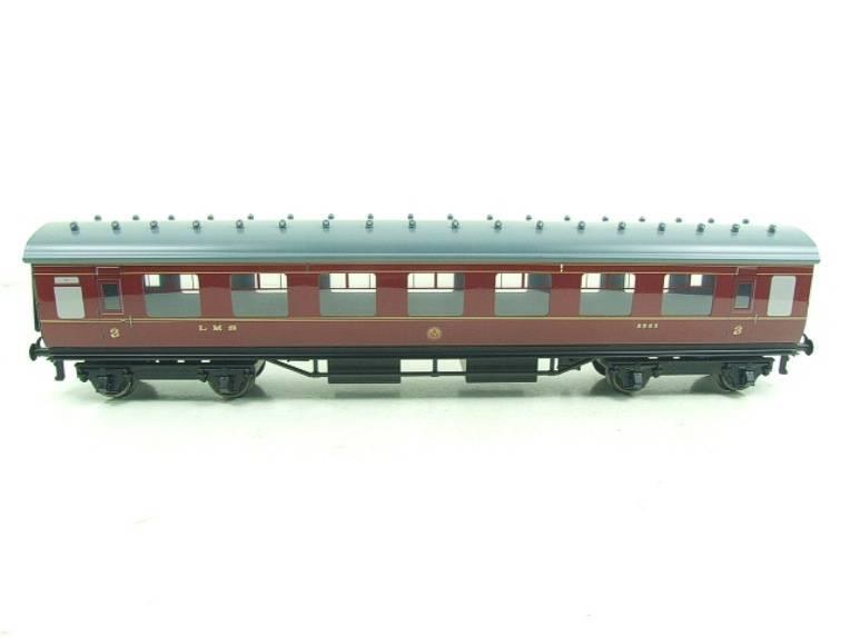 Ace Trains O Gauge C18B LMS Maroon Stanier Coaches x3 Boxed 2/3 Rail Set B image 15