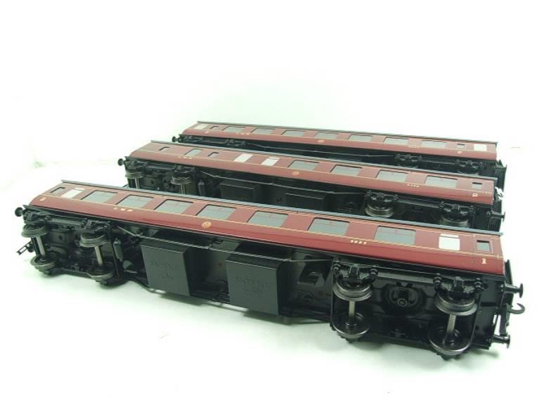 Ace Trains O Gauge C18B LMS Maroon Stanier Coaches x3 Boxed 2/3 Rail Set B image 19