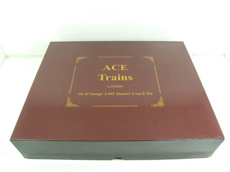 Ace Trains O Gauge C18B LMS Maroon Stanier Coaches x3 Boxed 2/3 Rail Set B image 20