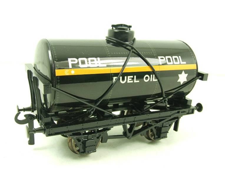 Ace Trains O Gauge G1 Four Wheel "Pool" Black Fuel Tanker Tinplate image 3