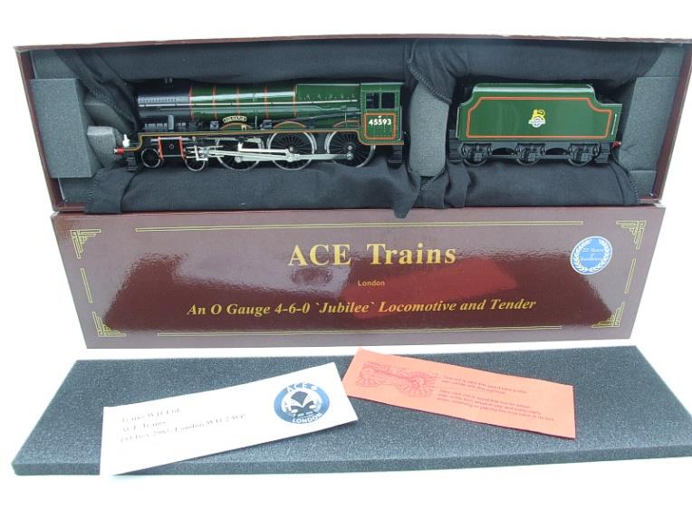 Ace Trains O Gauge E18D1 BR Green Jubilee Class Loco & Tender "Kolhapur" R/N 45593 Elec 2/3 Rail image 19