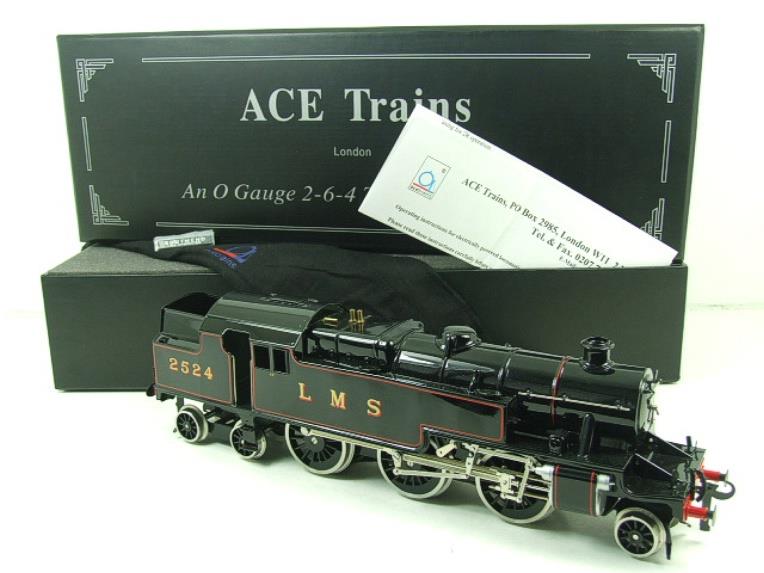 Ace Trains O Gauge E8 LMS Gloss Black 3 Cyl Stanier Tank Loco R/N 2524 Electric 2/3 Rail Boxed image 20