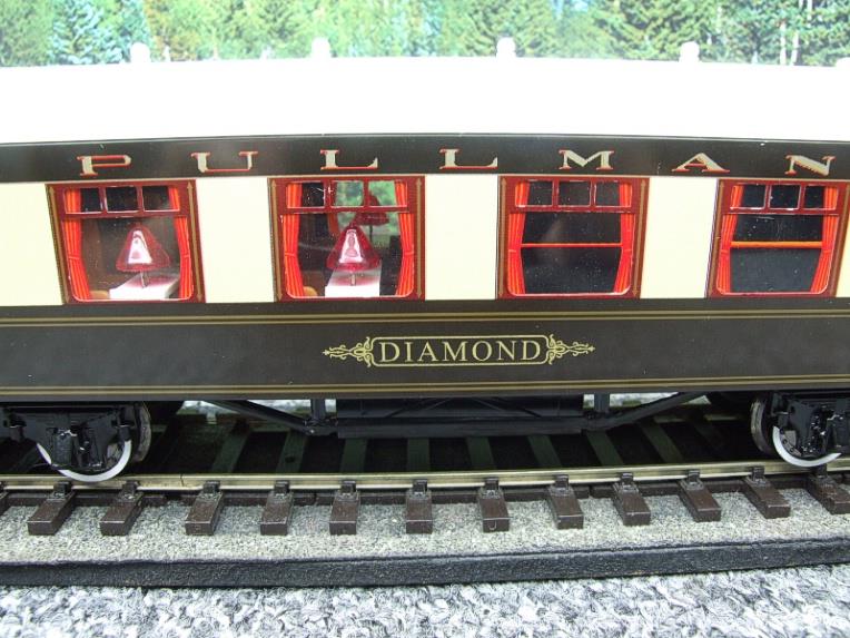 Darstaed O Gauge Daffodil Bar "Diamond" Ivory Roof Pullman Coach Lit interior 2/3 Rail Boxed image 4