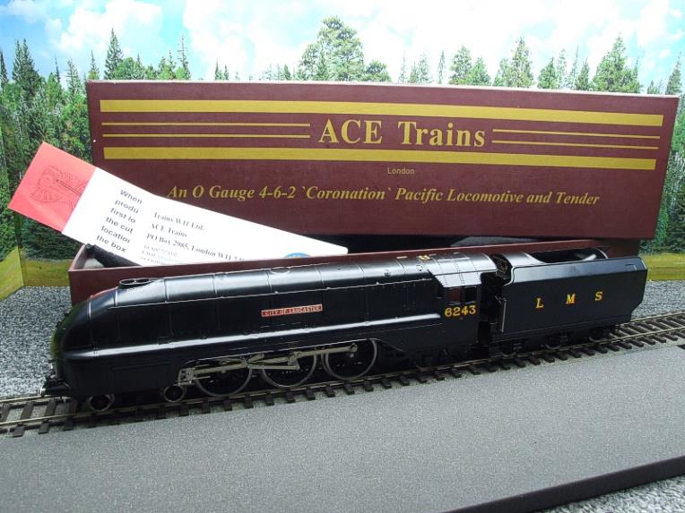 Ace Trains O Gauge E12C2 Coronation Pacific LMS Wartime Satin Black "City of Lancaster" R/N 6243 Bxd image 2