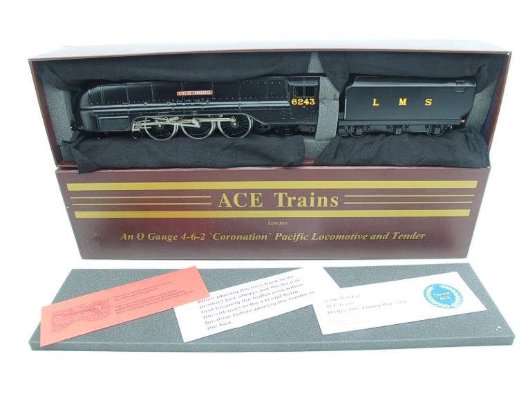 Ace Trains O Gauge E12C2 Coronation Pacific LMS Wartime Satin Black "City of Lancaster" R/N 6243 Bxd image 20