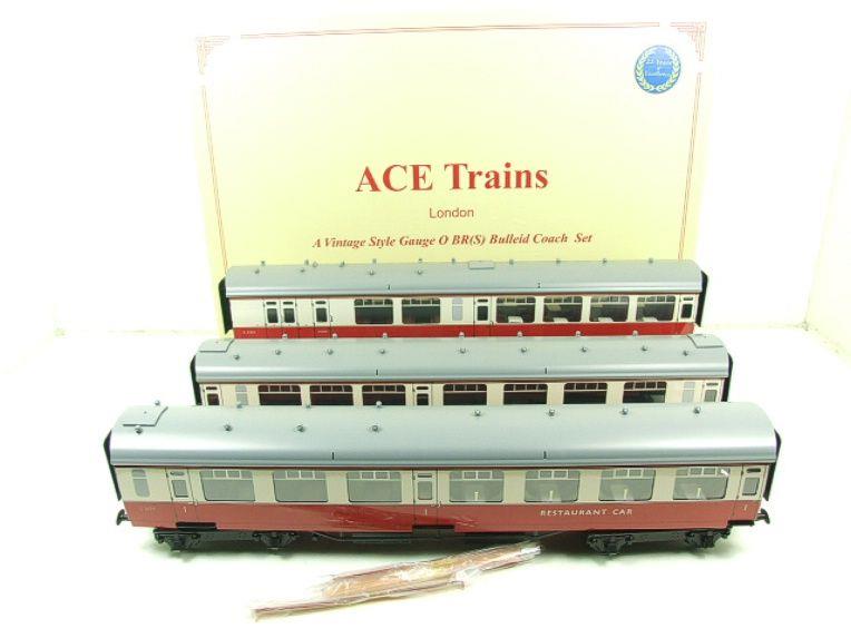 Ace Trains O Gauge C21E BR Bulleid Blood & Custard x3 Coaches Set E Boxed image 22