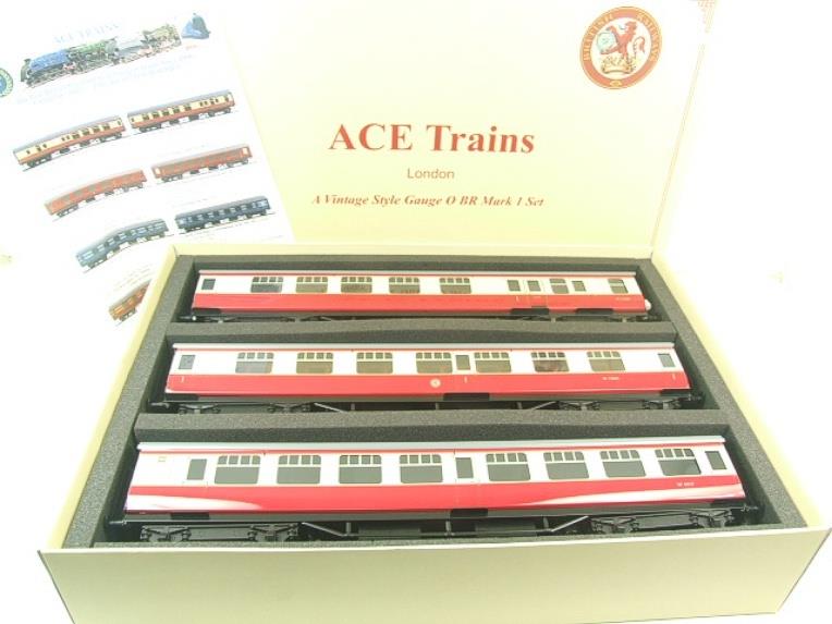 Ace Trains O Gauge C13B BR MK1 Carmine & Cream Coaches x3 Set B Bxd 2/3 Rail image 21