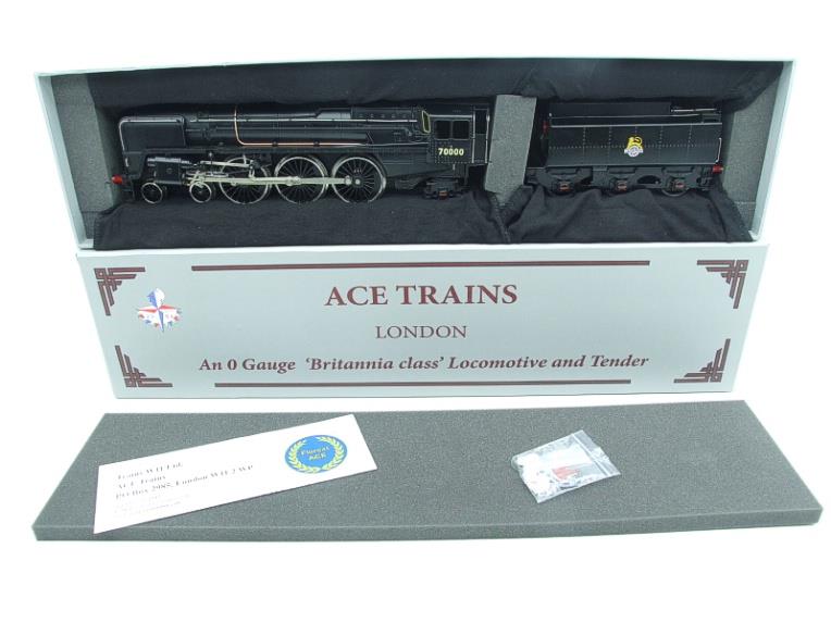 Ace Trains O Gauge E27A BR Black "Britannia Class" Loco & Early Logo Tender R/N 70000 Bxd image 20