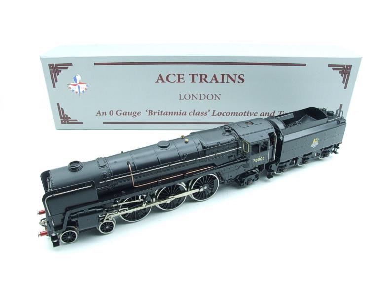 Ace Trains O Gauge E27A BR Black "Britannia Class" Loco & Early Logo Tender R/N 70000 Bxd image 21