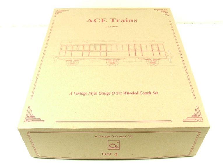 Ace Trains O Gauge C24 GWR Six Wheeled Passenger Coaches x3 Set Clerestory Roof Tops Set 4 Boxed image 16