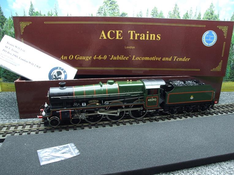 Ace Trains O Gauge E18/D1 BR Green Jubilee Class Loco & FOWLER Tender "Kolhapur" R/N 45593 Elec 2/3 Rail image 17