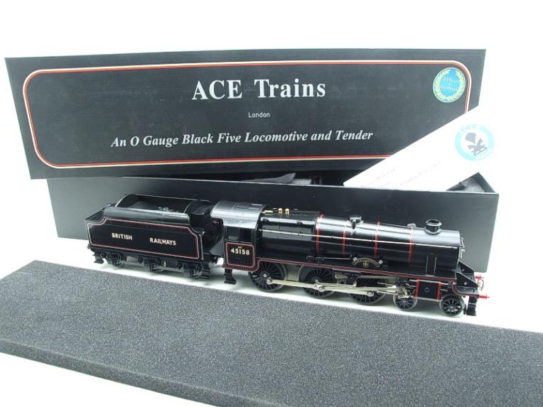 Ace Trains O Gauge E19B "British Railways" 5P/5F Stanier Black 5 Class 5MT "Glasgow Yeomanry" RN 45158 "British Railways" Tender Electric 2/3 Rail  Boxed image 2