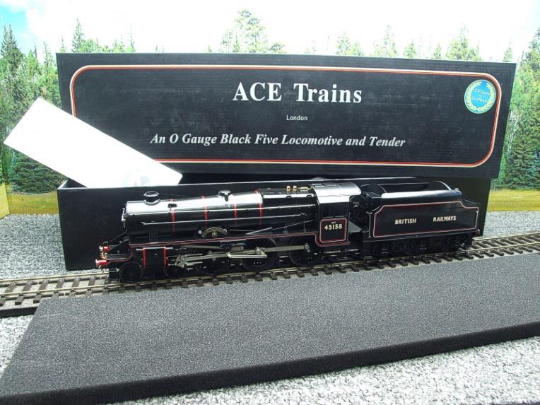 Ace Trains O Gauge E19B "British Railways" 5P/5F Stanier Black 5 Class 5MT "Glasgow Yeomanry" RN 45158 "British Railways" Tender Electric 2/3 Rail  Boxed image 3
