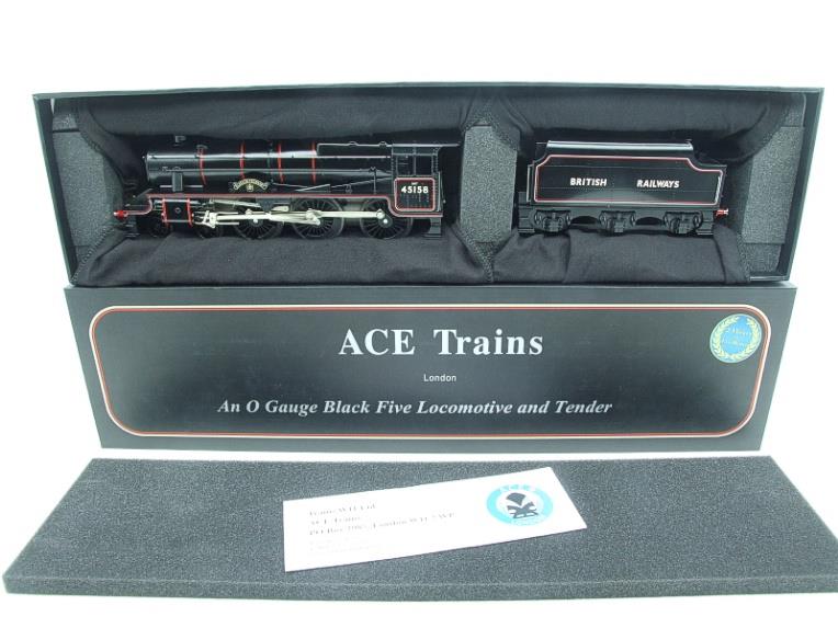 Ace Trains O Gauge E19B "British Railways" 5P/5F Stanier Black 5 Class 5MT "Glasgow Yeomanry" RN 45158 "British Railways" Tender Electric 2/3 Rail  Boxed image 20