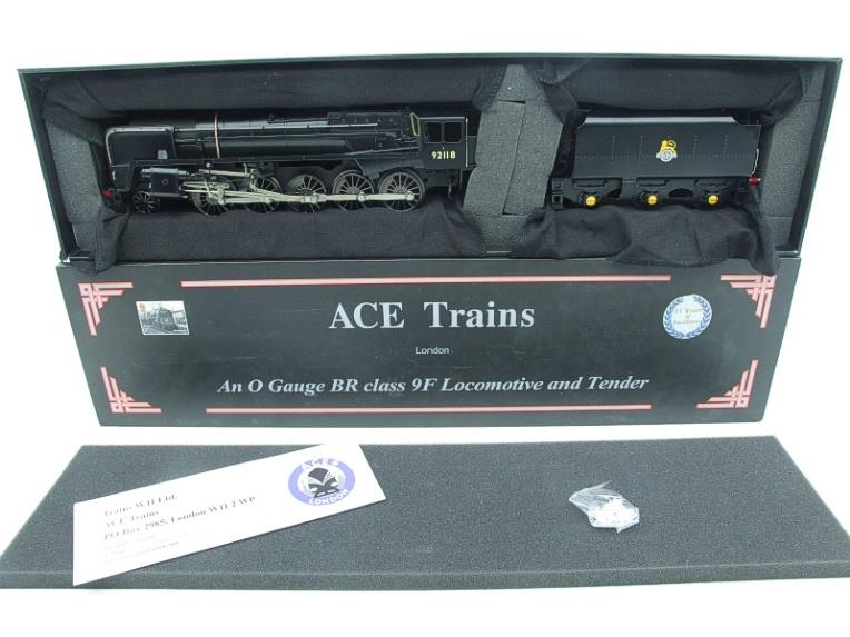 Ace Trains O Gauge E28E1 BR Pre 56 Class 9F Loco & Tender R/N 92118 Satin Black Elec 2/3 Rail Bxd image 20