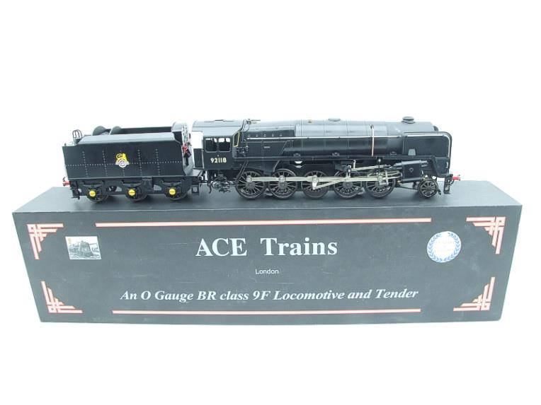 Ace Trains O Gauge E28E1 BR Pre 56 Class 9F Loco & Tender R/N 92118 Satin Black Elec 2/3 Rail Bxd image 22