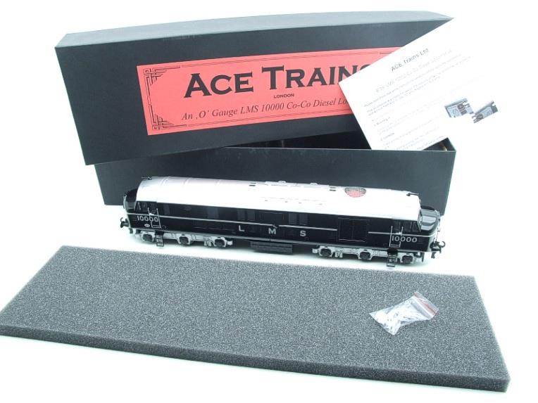 Ace Trains O Gauge E39A1 LMS Gloss Black Silver roof & bogies 10000 Co-Co Diesel 2/3 Rail NEW Boxed image 19