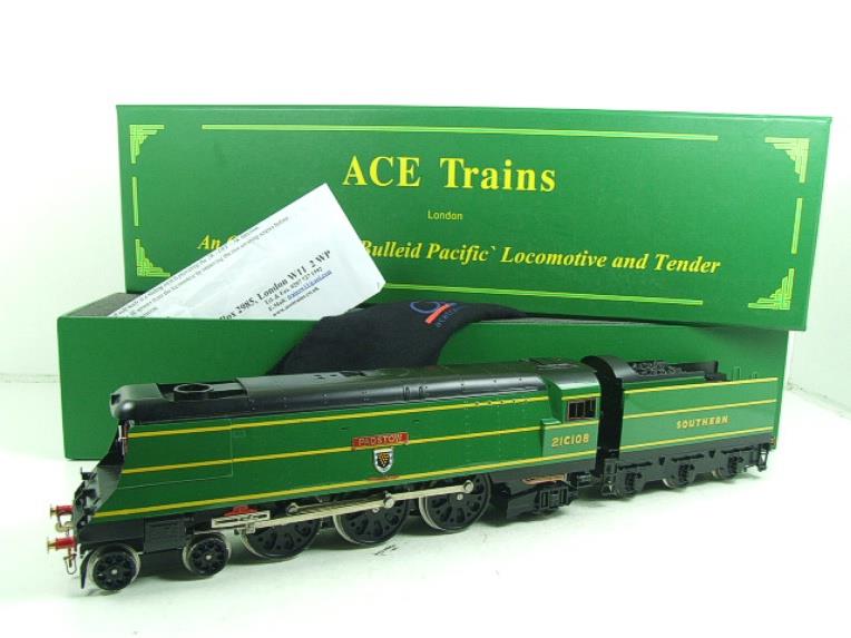 Ace Trains O Gauge E9 SR Malachite Green Bulleid Pacific 4-6-2 Loco & Tender "Padstow" R/N 21C108 Electric 2/3 Rail Bxd image 22