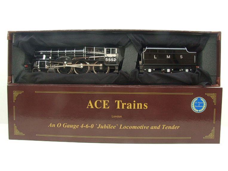 Ace Trains O Gauge E18A1 LMS Gloss Black Loco & Tender "Silver Jubilee" R/N 5552 Elec 2/3 Rail Bxd Rare image 18
