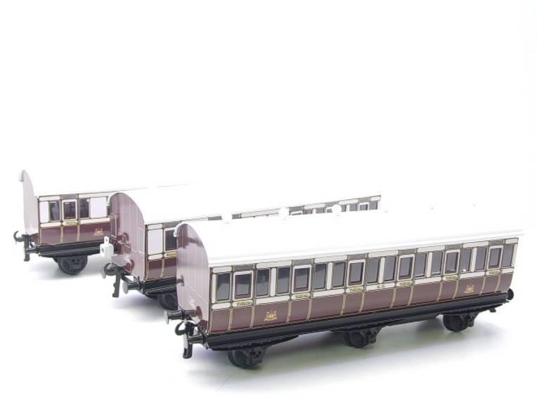 Ace Trains O Gauge C24 CR Caledonian Railway Six Wheel Clemenson Coaches x3 Set 7 Boxed image 14