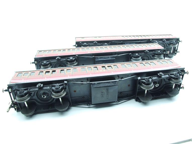 Ace Trains O Gauge C1 LMS Maroon x3 Coaches Set 3 Rail Boxed image 14