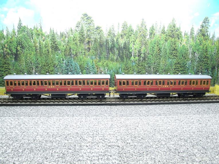 Ace Trains O Gauge C1 LMS Maroon x3 Coaches Set 3 Rail Boxed image 22