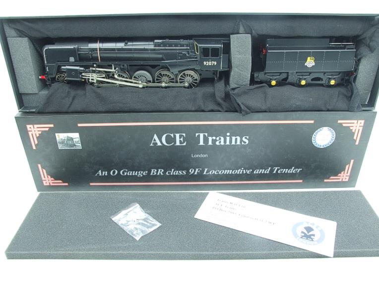 Ace Trains O Gauge E28/D1 BR 9F Loco & Tender "Unlined Gloss Satin Black" Pre 56 R/N 92079 Electric 2/3 Rail NEW Bxd image 20