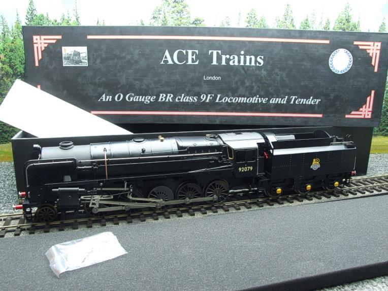 Ace Trains O Gauge E28/D1 BR 9F Loco & Tender "Unlined Gloss Satin Black" Pre 56 R/N 92079 Electric 2/3 Rail NEW Bxd image 22