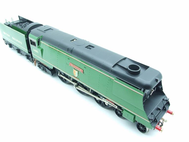 Ace Trains O Gauge E9 BR Lined Apple Green West Country Class Bulleid Pacific British Railways 4-6-2 Loco & Tender Named "Tavistock" R/N 34011 Electric 2/3 Rail Boxed image 14