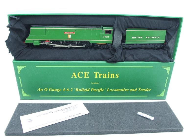 Ace Trains O Gauge E9 BR Lined Apple Green West Country Class Bulleid Pacific British Railways 4-6-2 Loco & Tender Named "Tavistock" R/N 34011 Electric 2/3 Rail Boxed image 20