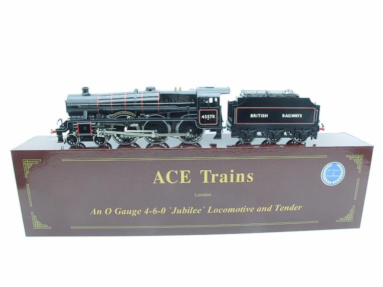 Ace Trains O Gauge E18/GFT BR "British Railways" Gloss Black Jubilee Class Loco & FOWLER Tender "United Provinces" R/N 45578 Electric 2/3 Rail Boxed image 22