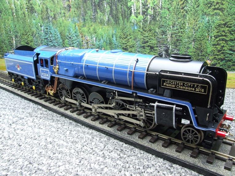 Ace Trains O Gauge E28L Class 9F BR Gloss Blue Loco & Tender "Leicester City FC" R/N 92214 Electric 2/3 Rail Boxed image 12