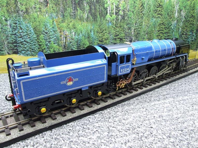 Ace Trains O Gauge E28L Class 9F BR Gloss Blue Loco & Tender "Leicester City FC" R/N 92214 Electric 2/3 Rail Boxed image 16