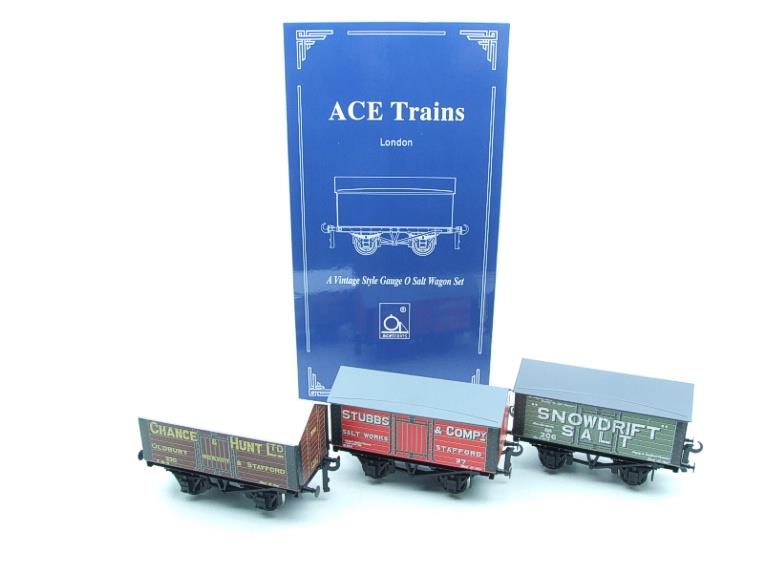 Ace Trains O Gauge G6 SV1 Private Owner Salt Wagons x3 Set 1 Bxd image 19