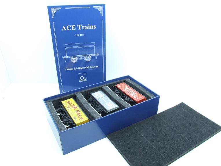 Ace Trains O Gauge G6 SV2 Private Owner Salt Wagons x3 Set 2 Bxd image 19