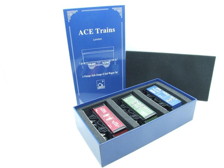 Ace Trains O Gauge G6 SV3 Private Owner Salt Wagons x3 Set 3 Bxd image 18