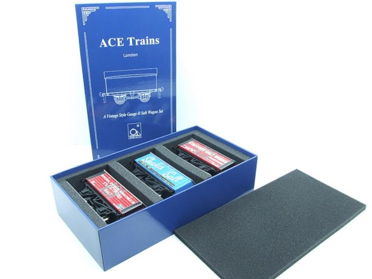 Ace Trains O Gauge G6 SV4 Private Owner Salt Wagons x3 Set 4 Bxd image 16