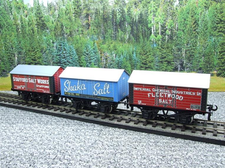 Ace Trains O Gauge G6 SV4 Private Owner Salt Wagons x3 Set 4 Bxd image 22