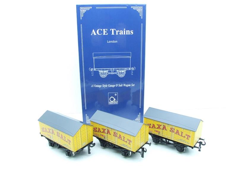 Ace Trains O Gauge G6 SV5 Private Owner "Saxa Salt" Wagons x3 Set 5 Bxd image 19