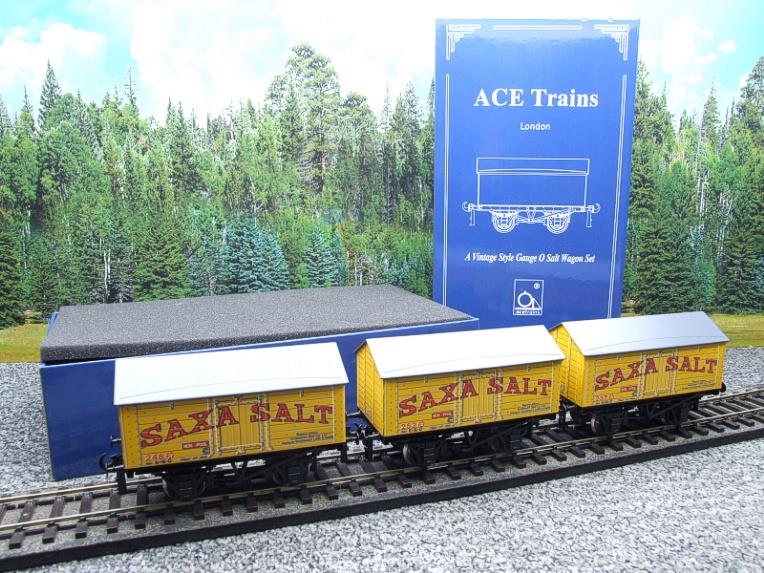 Ace Trains O Gauge G6 SV5 Private Owner "Saxa Salt" Wagons x3 Set 5 Bxd image 21
