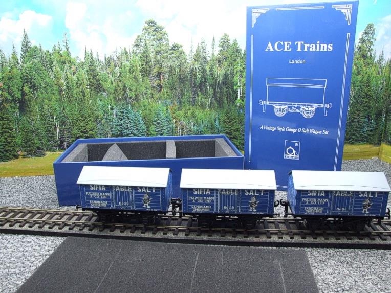 Ace Trains O Gauge G6 SV7 Private Owner "Sifta Salt" Wagons x3 Set 7 Bxd image 20